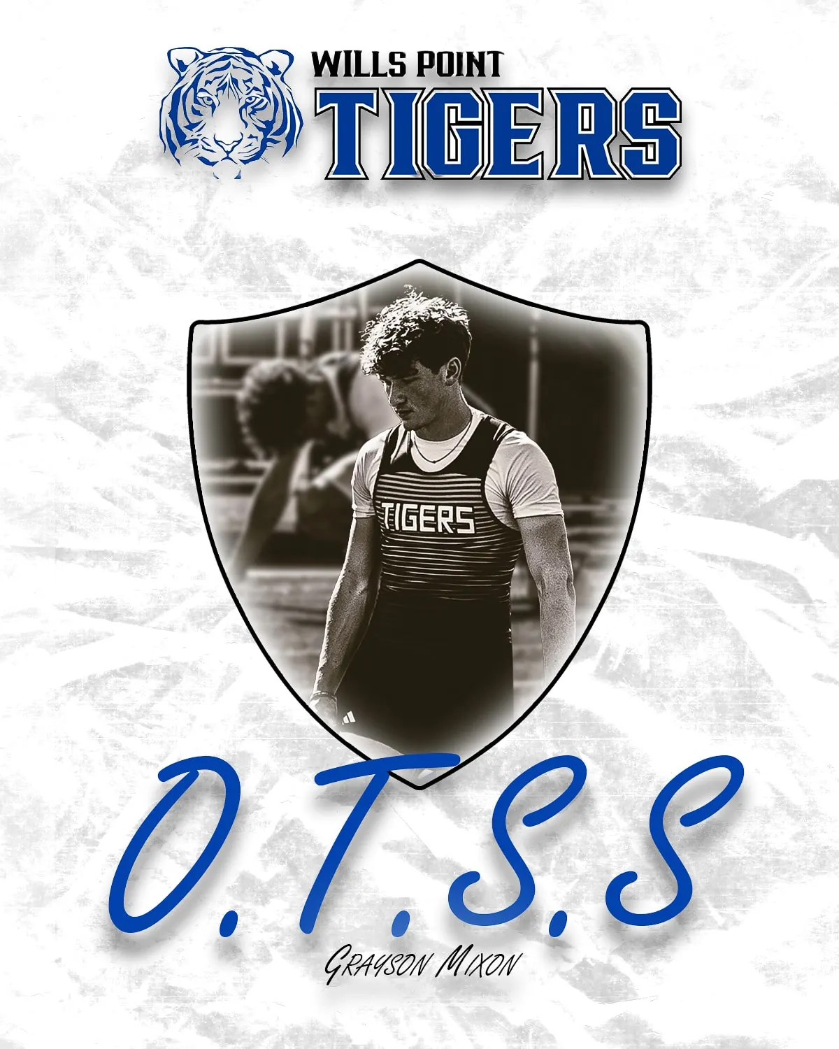 Wills Point Tigers crest graphic, O.T.S.S.