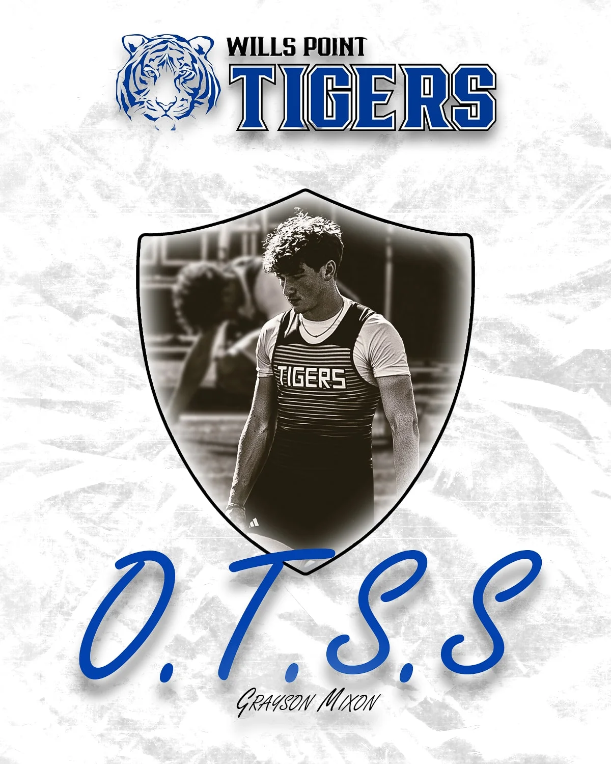 Wills Point Tigers crest graphic, O.T.S.S.