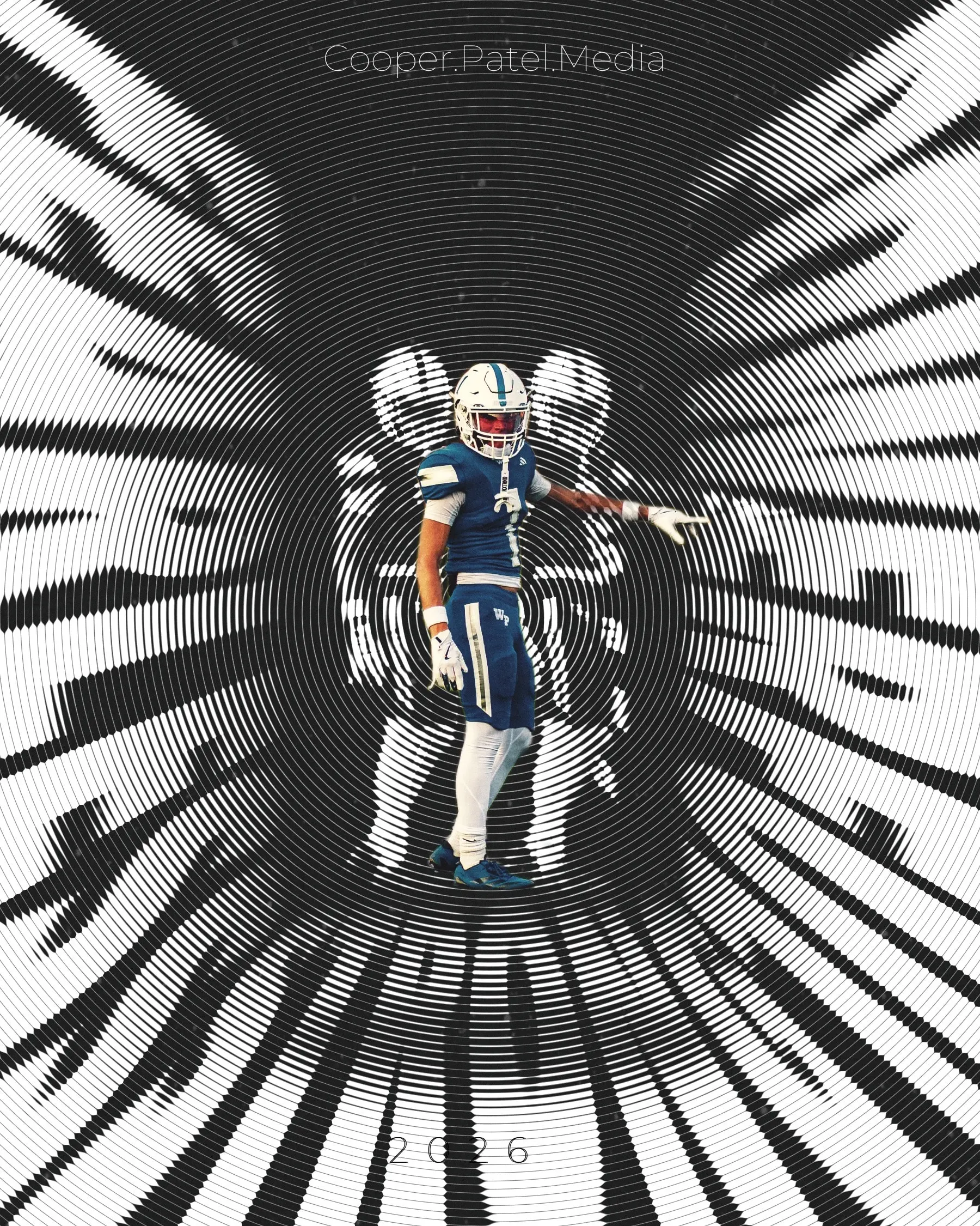 Halftone football graphic for Wills Point Tigers number 1, 2026